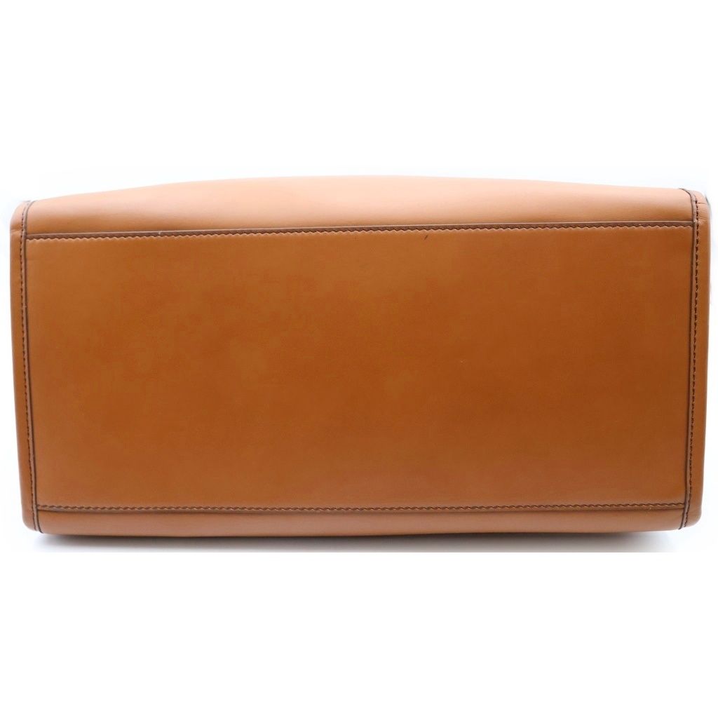 Fendi Sunshine Medium Tote Bag Brown Leather Gold — view 4