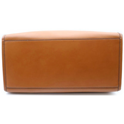 Fendi Sunshine Medium Tote Bag Brown Leather Gold — view 4