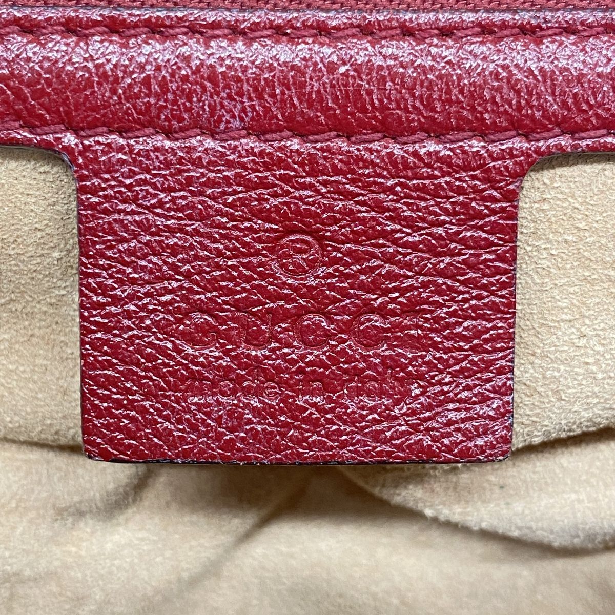 Gucci Shoulder Bag GG Canvas Marmont Beige Red Gold — view 5