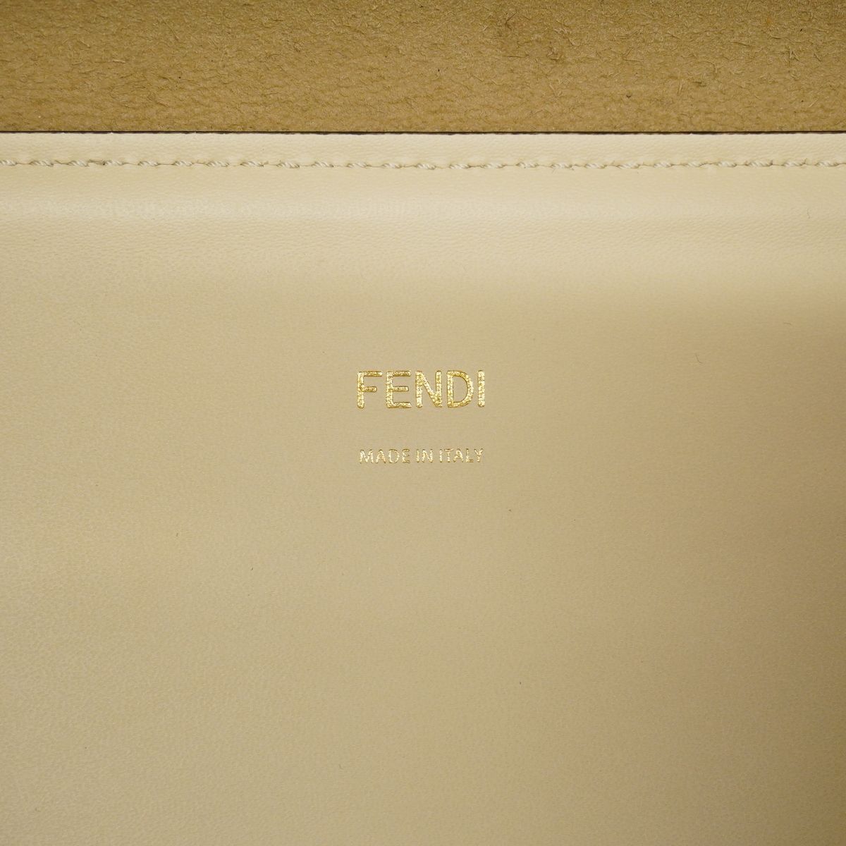 Fendi Tote Bag Sunshine Leather Ivory Gold 2-Way — view 5