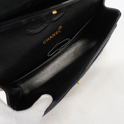 Chanel Shoulder Bag Quilted Patent Leather Black Gold — view 4