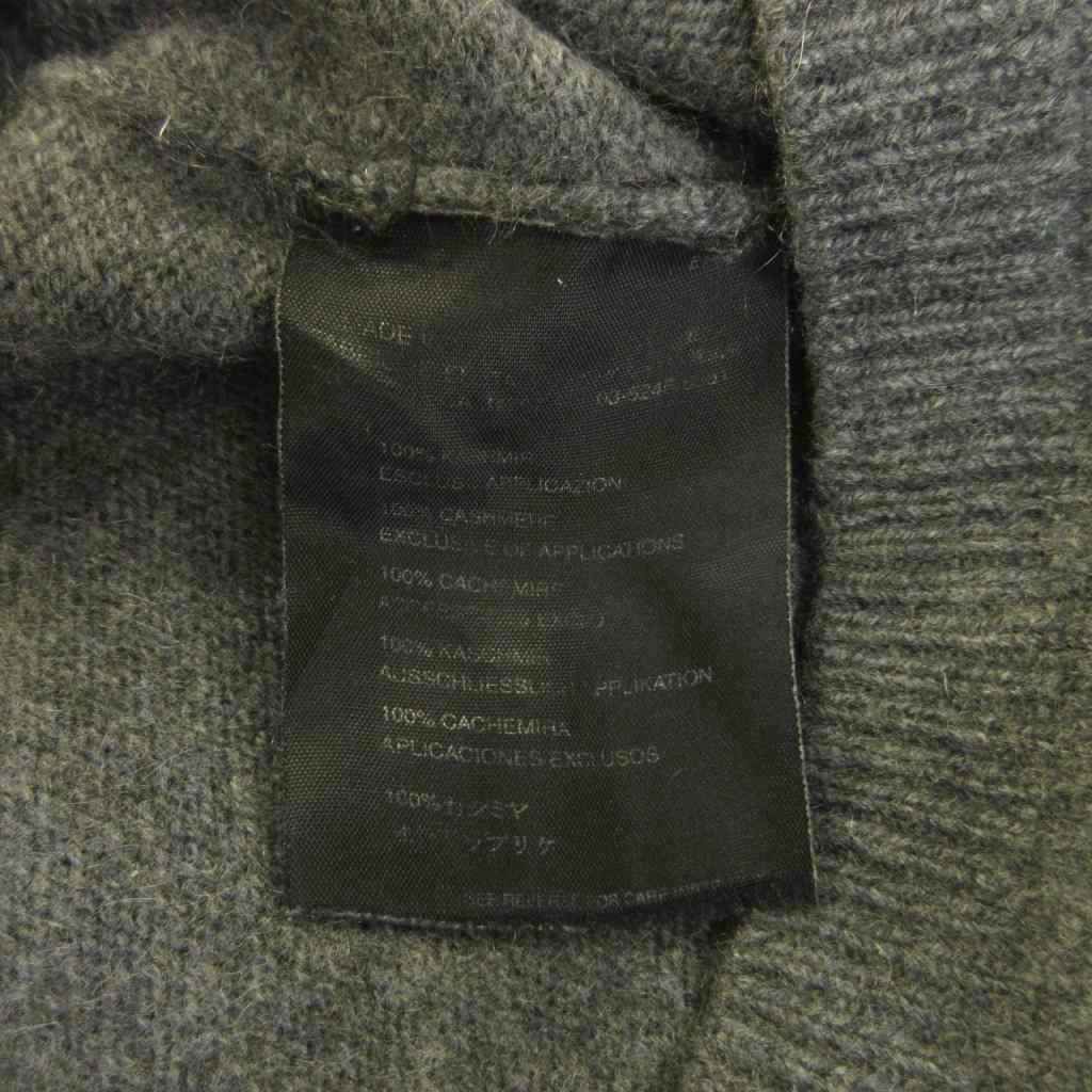 Prada Cashmere Knit Elbow Patch Long Sleeve Gray Round Neck Top Sweater 38 — view 6