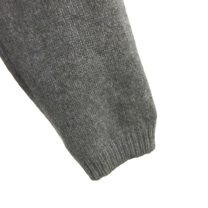 Prada Cashmere Knit Elbow Patch Long Sleeve Gray Round Neck Top Sweater 38 — view 5