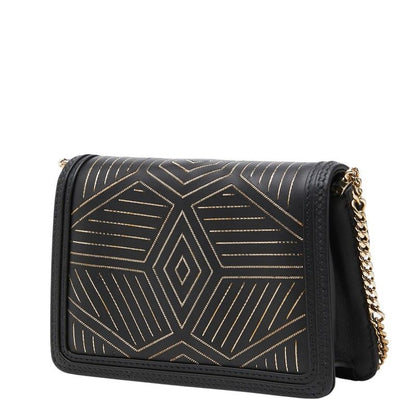 Bvlgari Serpenti Diamond Blast Chain Shoulder Bag Crossbody Black Leather — view 2