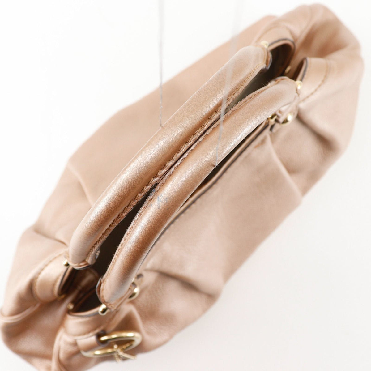 Gucci Sukey Guccissima Leather Metallic Beige Handbag — view 6