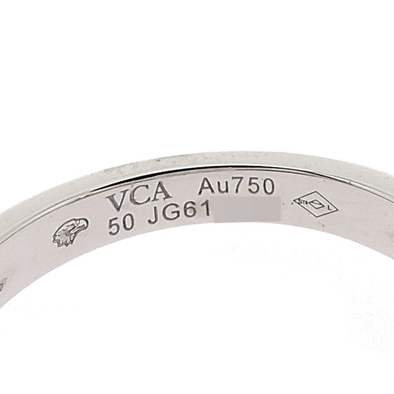 Van Cleef & Arpels Ring Vintage Alhambra Diamond 18k White Gold — view 5
