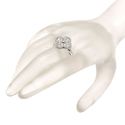 Van Cleef & Arpels Ring Vintage Alhambra Diamond 18k White Gold — view 7