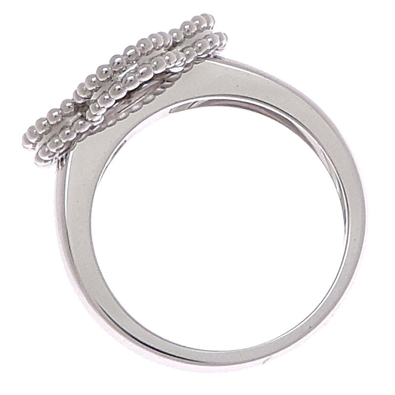 Van Cleef & Arpels Ring Vintage Alhambra Diamond 18k White Gold — view 2