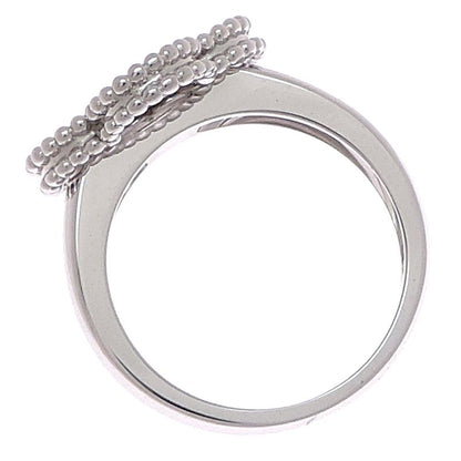 Van Cleef & Arpels Ring Vintage Alhambra Diamond 18k White Gold — view 2