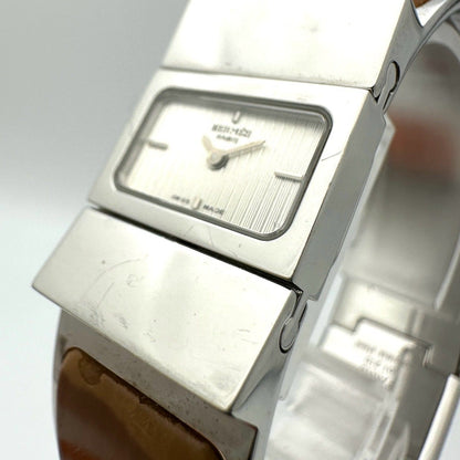 Hermes Loquet Watch Quartz Wood Brown Vintage — view 6