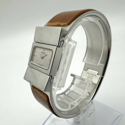 Hermes Loquet Watch Quartz Wood Brown Vintage — view 2