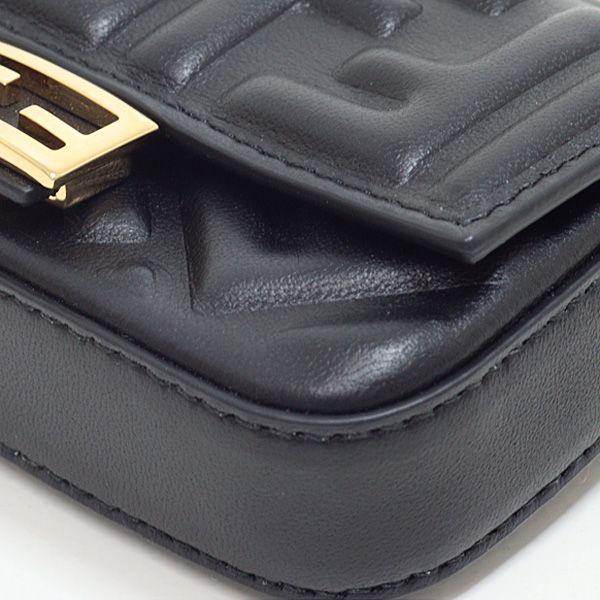 Fendi Nano Bucket Charm Black Gold Micro Bag Mini — view 4