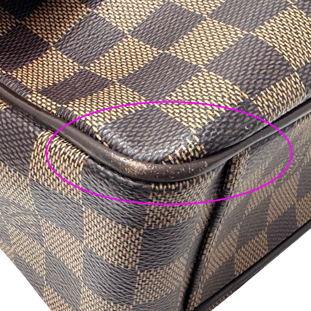 Louis Vuitton Damier Shoulder Bag Shelton MM Brown Crossbody for Work — view 8