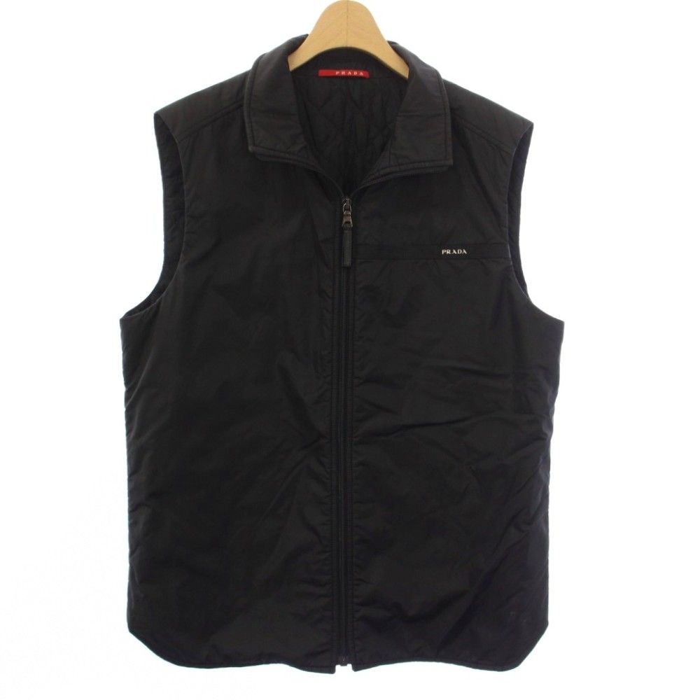 Prada Nylon Vest Gilet Zip Up Black M