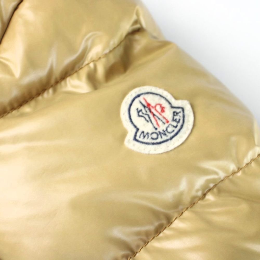 Moncler Clairy Down Jacket Logo Beige Gold Colored 50 1 — view 4