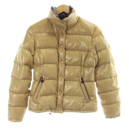 Moncler Clairy Down Jacket Logo Beige Gold Colored 50 1