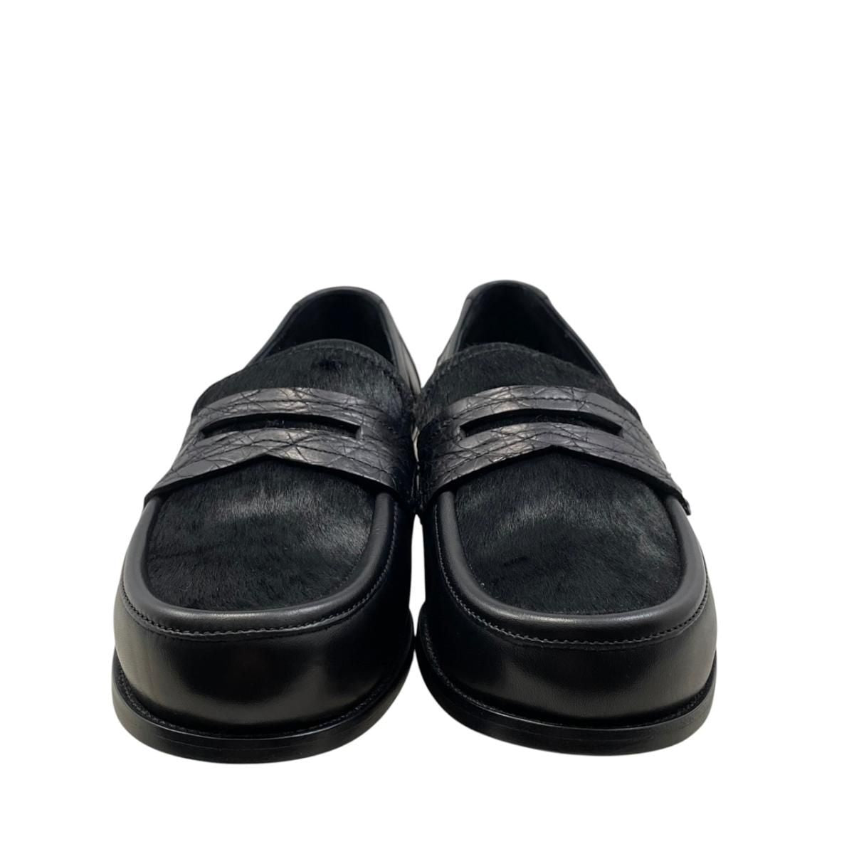 Bottega Veneta Shoes Calf Hair Leather Coin Loafers Pony Black — view 3