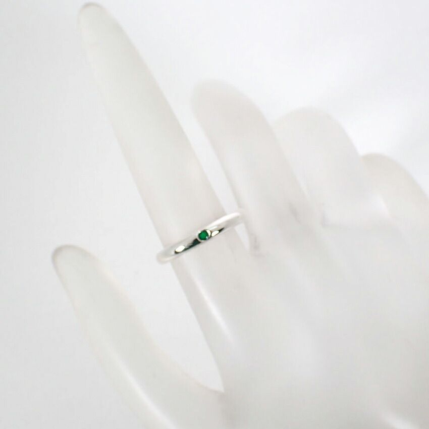 Tiffany & Co 925 Emerald Stacking Band Ring — view 4