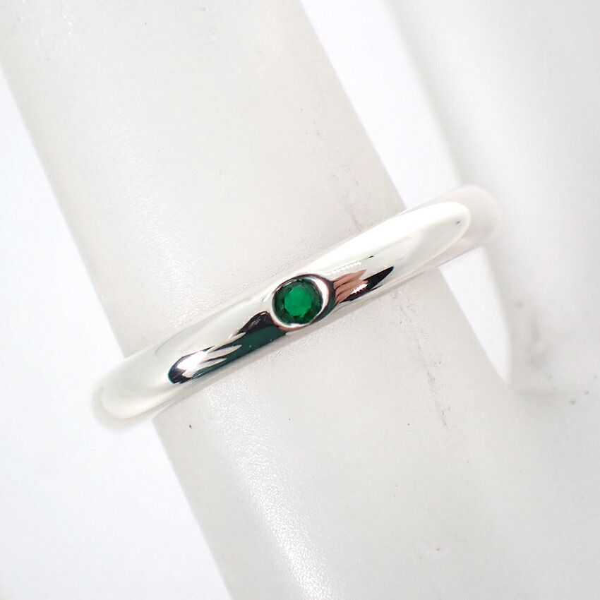 Tiffany & Co 925 Emerald Stacking Band Ring — view 5