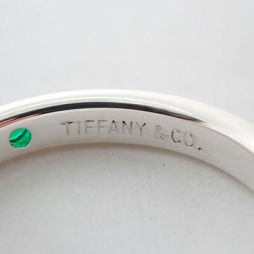 Tiffany & Co 925 Emerald Stacking Band Ring — view 8