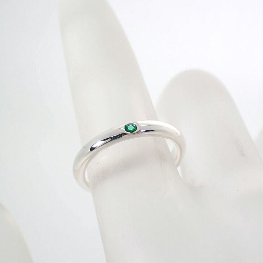 Tiffany & Co 925 Emerald Stacking Band Ring — view 7