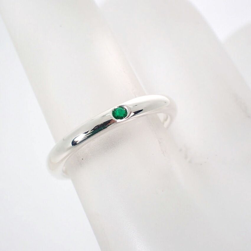 Tiffany & Co 925 Emerald Stacking Band Ring — view 6