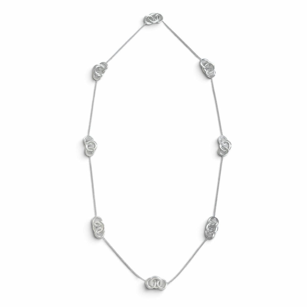 Tiffany & Co 1837 Interlocking Circle 925 Long Necklace Silver — view 4