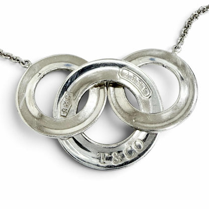 Tiffany & Co 1837 Interlocking Circle 925 Long Necklace Silver — view 8