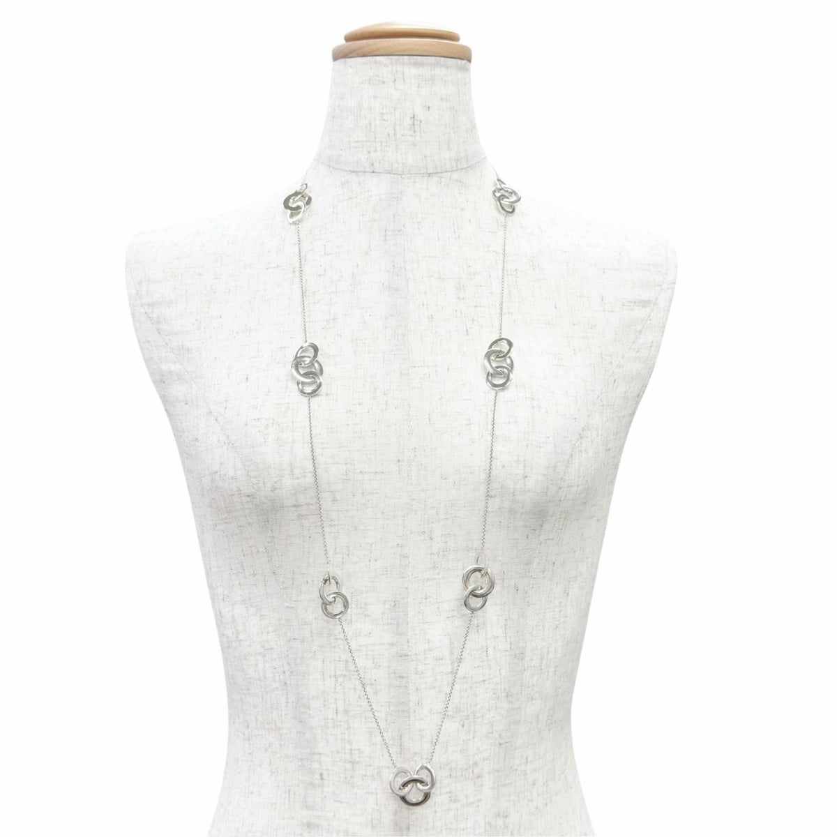 Tiffany & Co 1837 Interlocking Circle 925 Long Necklace Silver — view 3