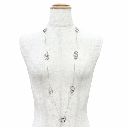 Tiffany & Co 1837 Interlocking Circle 925 Long Necklace Silver — view 3