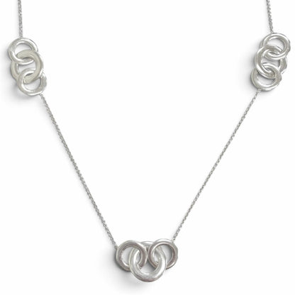Tiffany & Co 1837 Interlocking Circle 925 Long Necklace Silver
