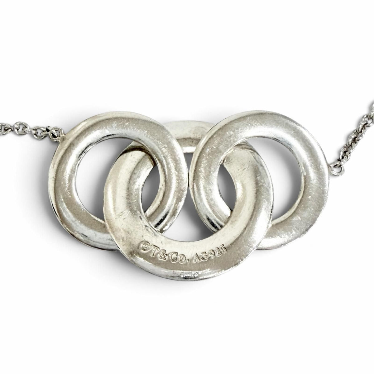 Tiffany & Co 1837 Interlocking Circle 925 Long Necklace Silver — view 7