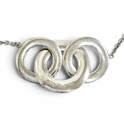 Tiffany & Co 1837 Interlocking Circle 925 Long Necklace Silver — view 7