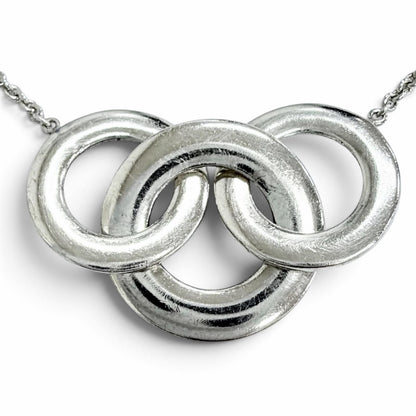 Tiffany & Co 1837 Interlocking Circle 925 Long Necklace Silver — view 5