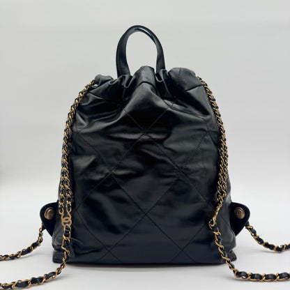 Chanel Backpack Chanel 22 Chain Black Gold — view 2