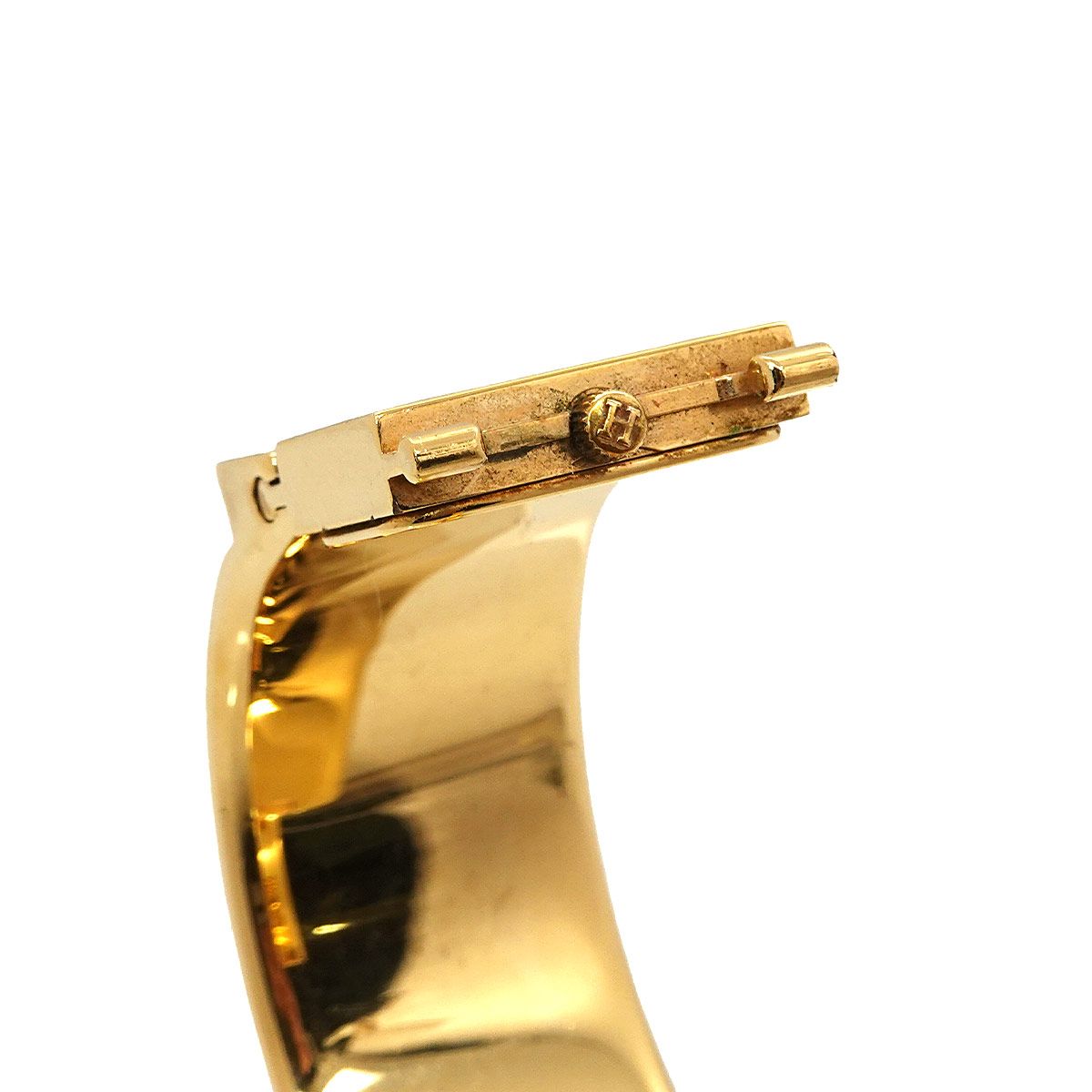 Hermes Loquet Bangle Watch Vintage Cloisonne Gold Quartz — view 5
