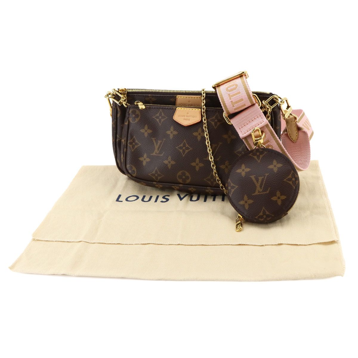 Louis Vuitton Monogram Multi Pochette Accessoires Shoulder Bag Rose Clair — view 2