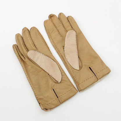 Prada Calf Hair Horseskin Gloves Beige — view 2