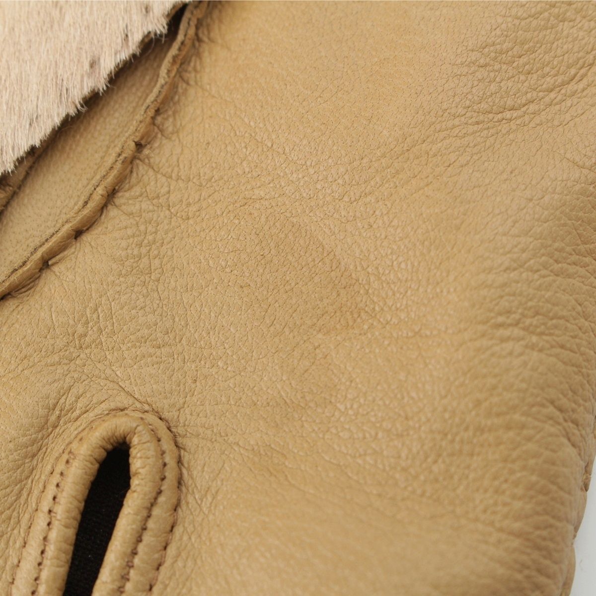 Prada Calf Hair Horseskin Gloves Beige — view 8