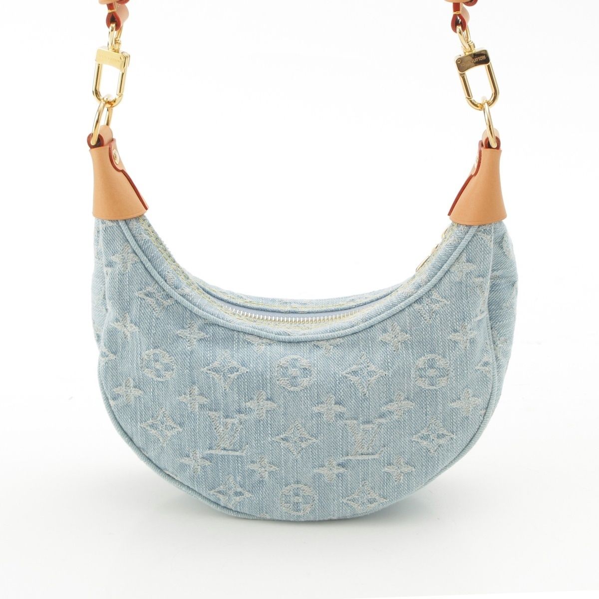 Louis Vuitton Loop Monogram Denim 2-Way Shoulder Bag Blue — view 5