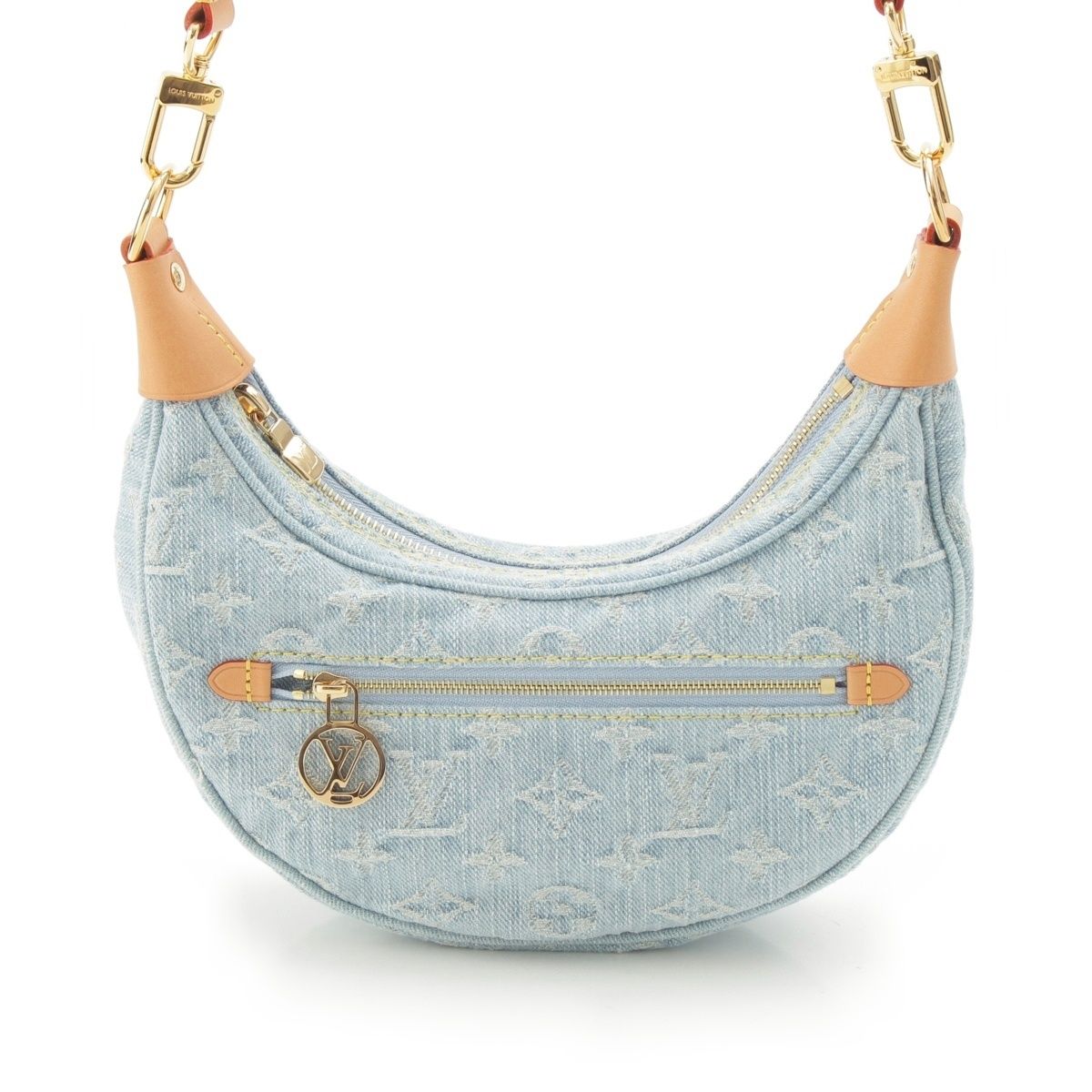 Louis Vuitton Loop Monogram Denim 2-Way Shoulder Bag Blue — view 2