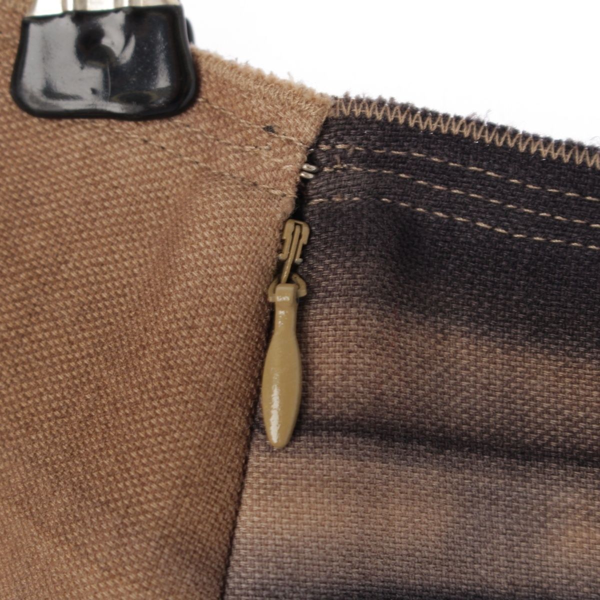 Prada W Roman Ruins Wide Wool All Over Print Gradient Skirt Beige 40 — view 6