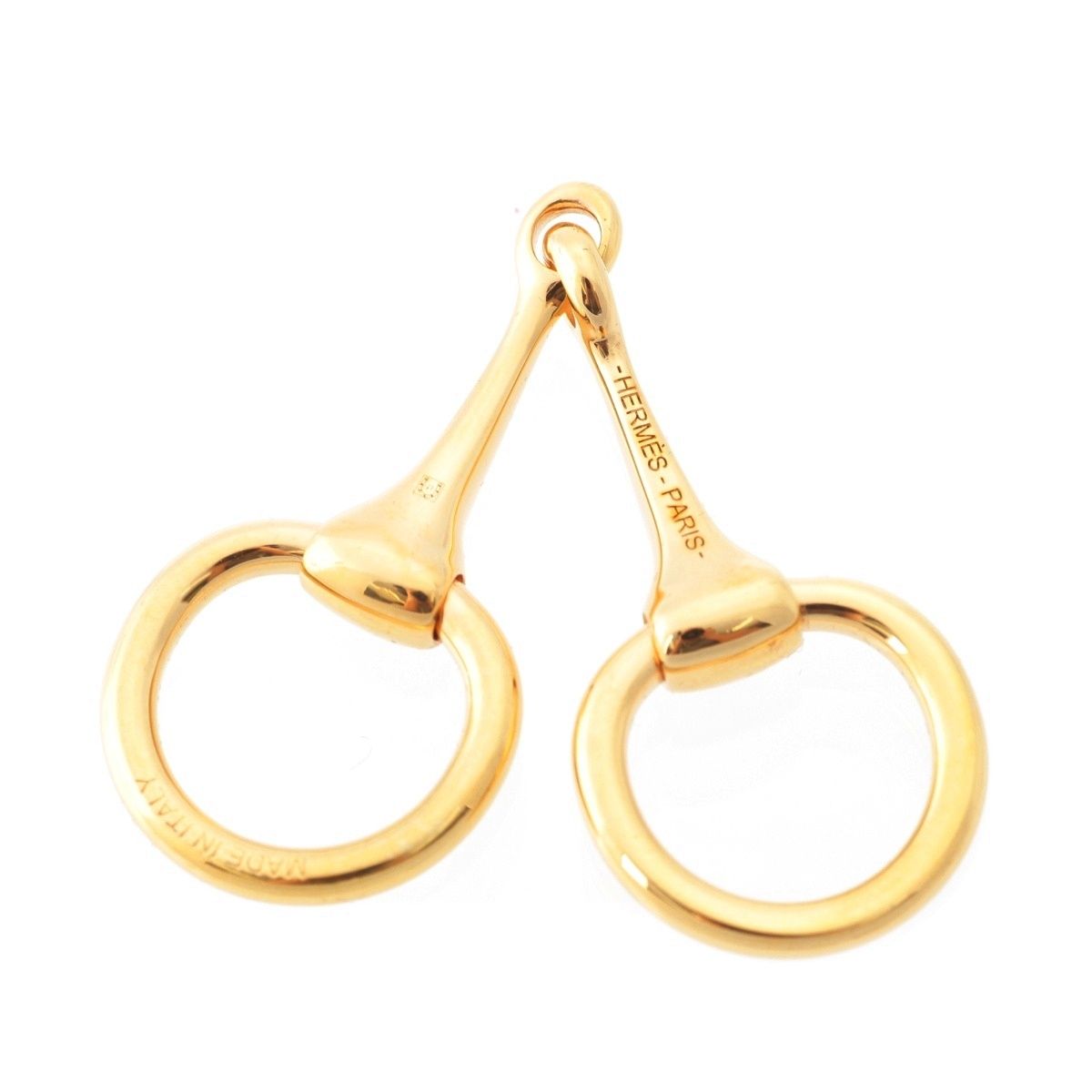 Hermes Mors de Horsebit Scarf Ring Gold