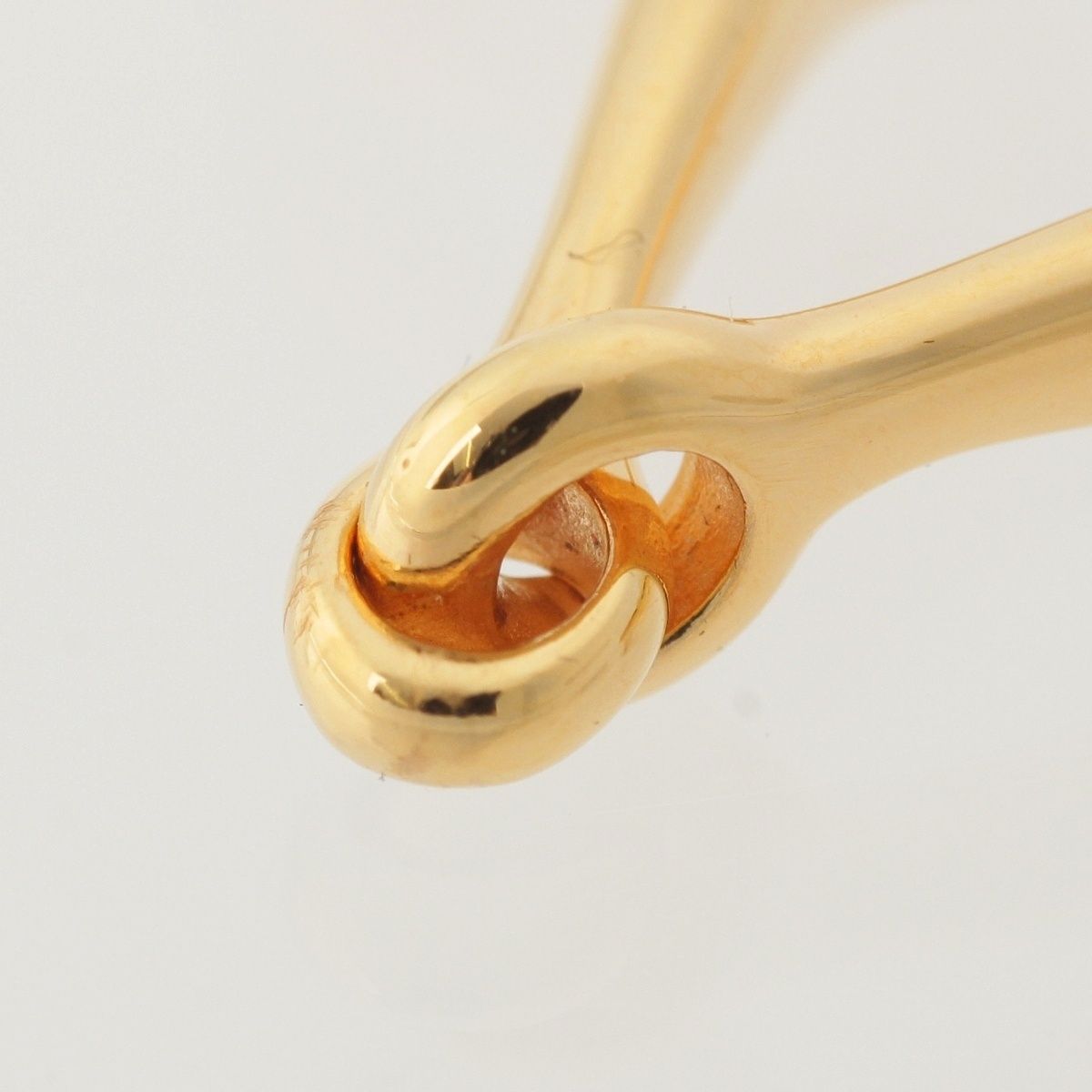 Hermes Mors de Horsebit Scarf Ring Gold — view 3