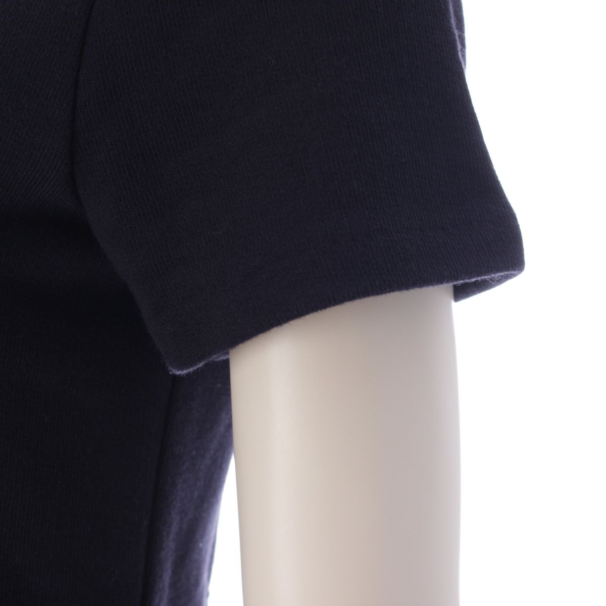 Gucci Polyester Sherry Line Bow Tie Dress Navy 12 — view 7