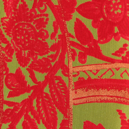 Versace Gianni Rayon Cotton All Over Print Skirt Green Red Multicolor 38 — view 7