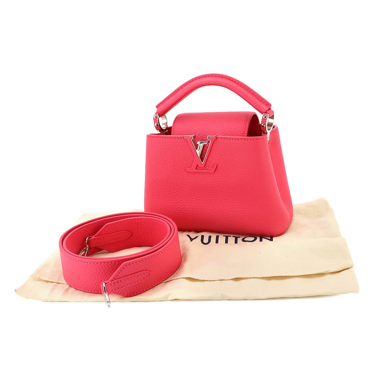 Louis Vuitton Capucines Mini 2-Way Bag Taurillon Leather Pink — view 2