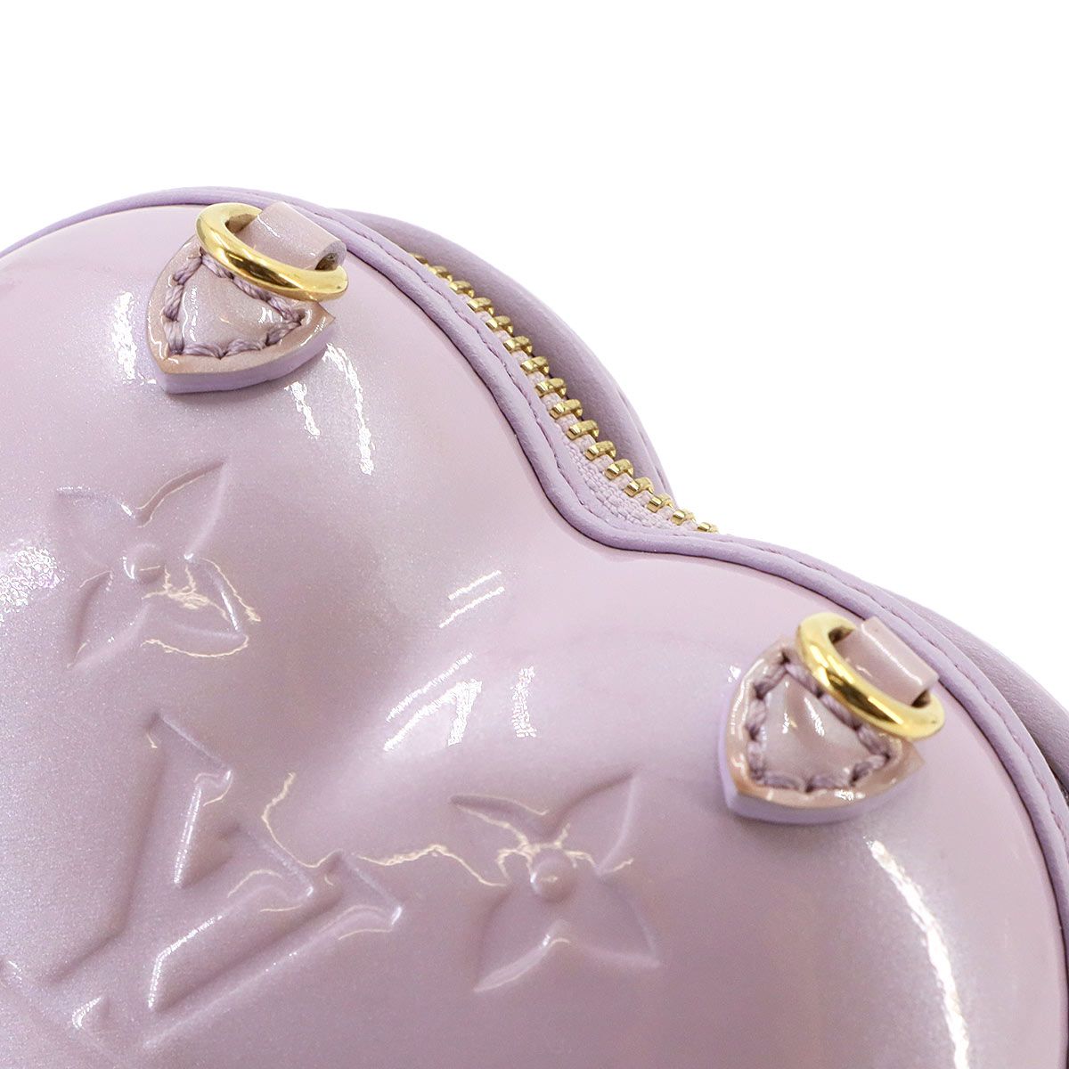 Louis Vuitton LV Remix Monogram Vernis Keep My LV Heart Shoulder Bag Leather — view 8