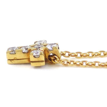 Van Cleef & Arpels Necklace Mini Croix Cross Diamond 18k Yellow Gold — view 3