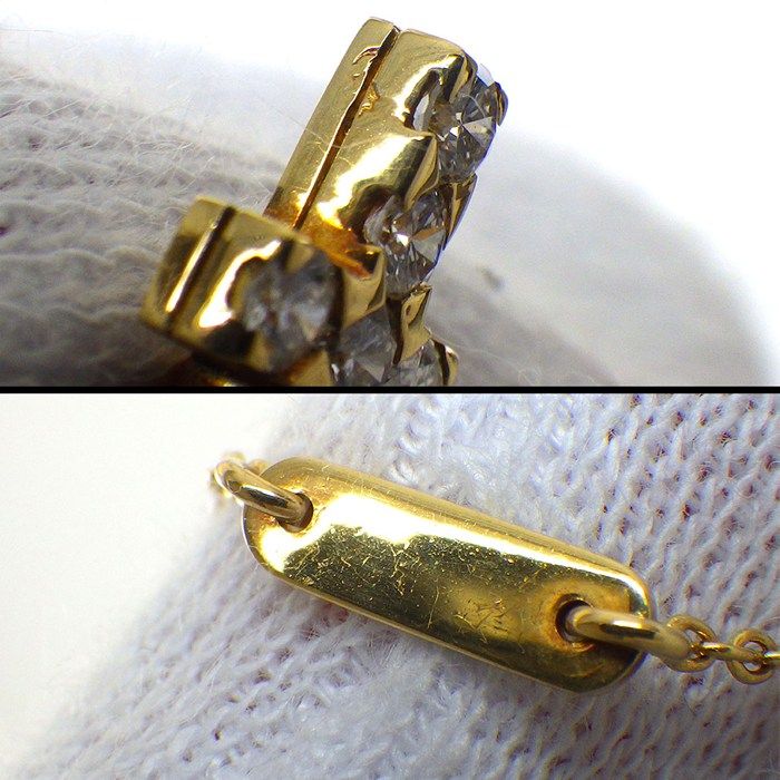 Van Cleef & Arpels Necklace Mini Croix Cross Diamond 18k Yellow Gold — view 8